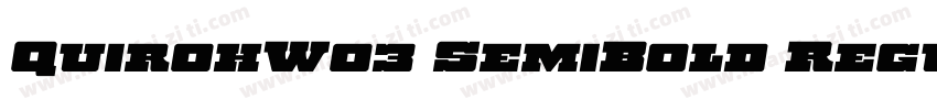 QuirohW03 SemiBold Regular字体转换